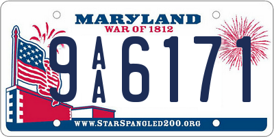 MD license plate 9AA6171