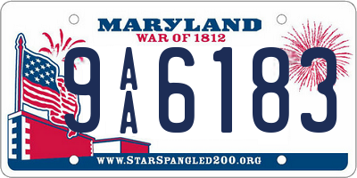 MD license plate 9AA6183