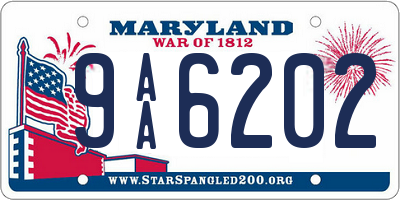 MD license plate 9AA6202