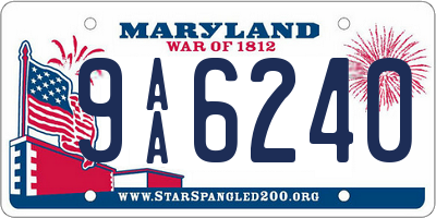 MD license plate 9AA6240