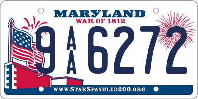 MD license plate 9AA6272