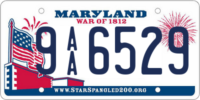 MD license plate 9AA6529
