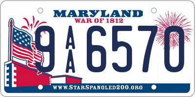 MD license plate 9AA6570