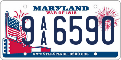 MD license plate 9AA6590