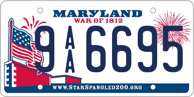 MD license plate 9AA6695