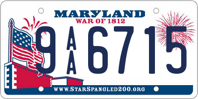 MD license plate 9AA6715