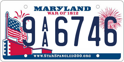 MD license plate 9AA6746