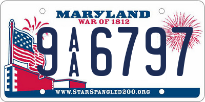 MD license plate 9AA6797