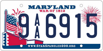 MD license plate 9AA6915