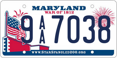 MD license plate 9AA7038