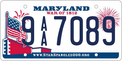 MD license plate 9AA7089