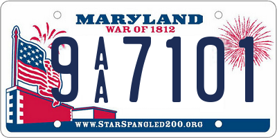 MD license plate 9AA7101