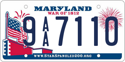MD license plate 9AA7110
