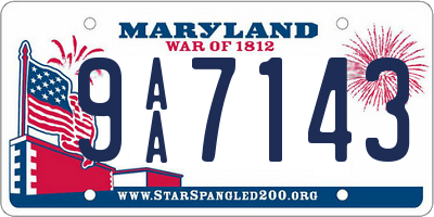 MD license plate 9AA7143