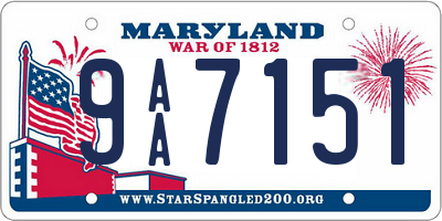 MD license plate 9AA7151