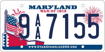 MD license plate 9AA7155