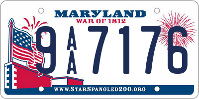 MD license plate 9AA7176
