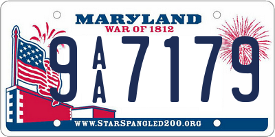 MD license plate 9AA7179
