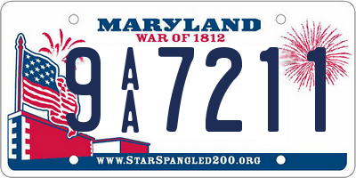 MD license plate 9AA7211