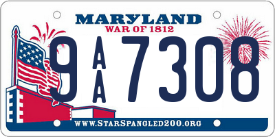 MD license plate 9AA7308