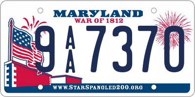 MD license plate 9AA7370