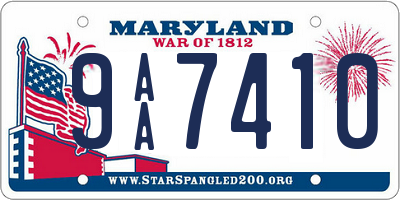 MD license plate 9AA7410