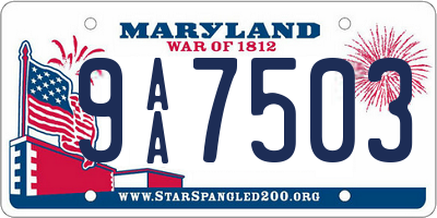 MD license plate 9AA7503