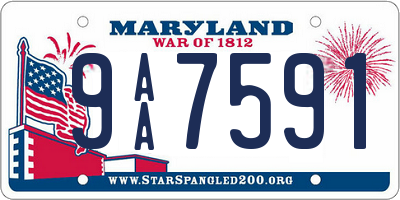 MD license plate 9AA7591