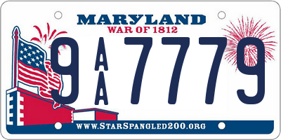 MD license plate 9AA7779