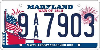 MD license plate 9AA7903