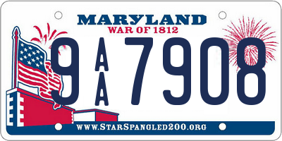MD license plate 9AA7908