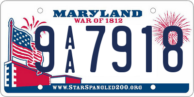 MD license plate 9AA7918