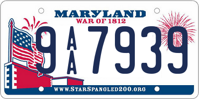 MD license plate 9AA7939