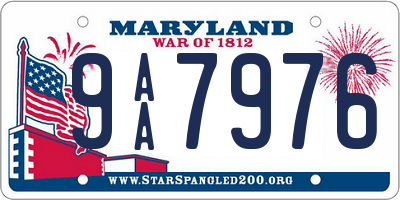 MD license plate 9AA7976