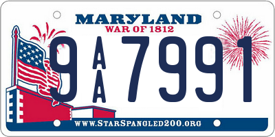 MD license plate 9AA7991