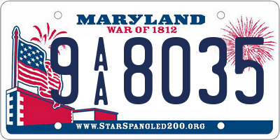 MD license plate 9AA8035