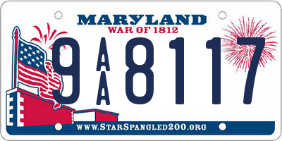 MD license plate 9AA8117