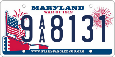 MD license plate 9AA8131