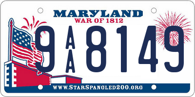 MD license plate 9AA8149