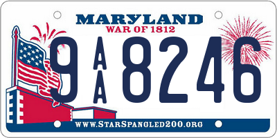 MD license plate 9AA8246