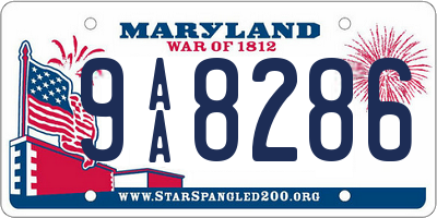 MD license plate 9AA8286