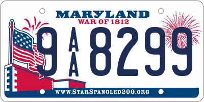 MD license plate 9AA8299