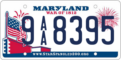 MD license plate 9AA8395