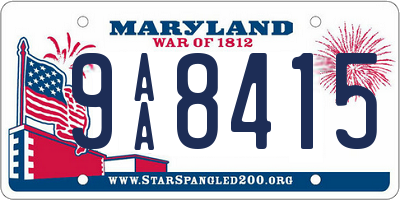 MD license plate 9AA8415