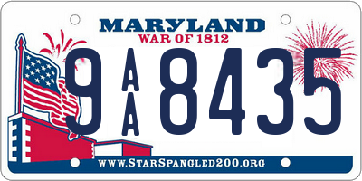 MD license plate 9AA8435