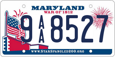MD license plate 9AA8527