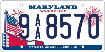 MD license plate 9AA8570