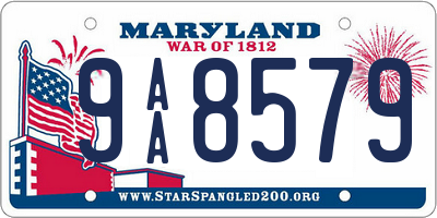 MD license plate 9AA8579
