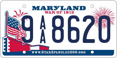 MD license plate 9AA8620