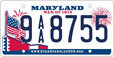 MD license plate 9AA8755